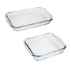 Marinex - 2-Piece Glass Bakeware Set, 572 Fahrenheit Max Temperature - - Mounts For Less