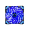 Marvo Pro - Case Cooling PC Fan, 120mm, 9 Blades & 15 LEDs, Blue - - Mounts For Less