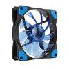 Marvo Pro - Case Cooling PC Fan, 120mm, 9 Blades & 15 LEDs, Blue - - Mounts For Less