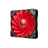 Marvo Pro - Case Cooling PC Fan, 120mm, 9 Blades & 15 LEDs, Red - - Mounts For Less