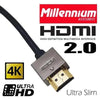 Millennium High Speed Ultra-Slim HDMI Cable 2.0 4Kx2k 60 Hz 4096X2160 18Gbps Choice of 3 Meters - - Mounts For Less
