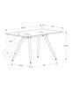 Monarch Specialties I 1032 Computer Desk, Home Office, Laptop, 48"l, Work, Metal, Tempered Glass, White, Contemporary, Modern - - Mounts For Less