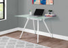 Monarch Specialties I 1032 Computer Desk, Home Office, Laptop, 48"l, Work, Metal, Tempered Glass, White, Contemporary, Modern - - Mounts For Less