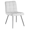 Monarch Specialties I 1071 Dining Chair, Set Of 2, Side, Upholstered, Kitchen, Dining Room, Pu Leather Look, Metal, White, Chrome, Contemporary, Modern - - Mounts For Less