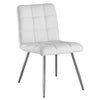 Monarch Specialties I 1071 Dining Chair, Set Of 2, Side, Upholstered, Kitchen, Dining Room, Pu Leather Look, Metal, White, Chrome, Contemporary, Modern - - Mounts For Less
