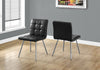 Monarch Specialties I 1073 Dining Chair, Set Of 2, Side, Upholstered, Kitchen, Dining Room, Pu Leather Look, Metal, Black, Chrome, Contemporary, Modern - - Mounts For Less