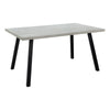 Monarch Specialties I 1136 Dining Table, 60" Rectangular, Kitchen, Dining Room, Metal, Laminate, Grey, Black, Contemporary, Modern - - Mounts For Less