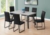 Monarch Specialties I 1136 Dining Table, 60" Rectangular, Kitchen, Dining Room, Metal, Laminate, Grey, Black, Contemporary, Modern - - Mounts For Less