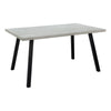 Monarch Specialties I 1136 Dining Table, 60" Rectangular, Kitchen, Dining Room, Metal, Laminate, Grey, Black, Contemporary, Modern - - Mounts For Less