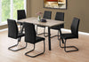 Monarch Specialties I 1137 Dining Table, 60" Rectangular, Kitchen, Dining Room, Metal, Laminate, Brown, Black, Contemporary, Modern - - Mounts For Less