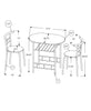 Monarch Specialties I 1208 Dining Table Set, 3pcs Set, Small, 32" L, Kitchen, Metal, Laminate, Black, Contemporary, Modern - - Mounts For Less