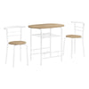 Monarch Specialties I 1209 Dining Table Set, 3pcs Set, Small, 32" L, Kitchen, Metal, Laminate, Natural, White, Contemporary, Modern - - Mounts For Less