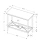 Monarch Specialties I 2074 Accent Table, Side, End, Narrow, Small, 2 Tier, Living Room, Bedroom, Metal, Laminate, Black Marble Look, Contemporary, Modern - - Mounts For Less
