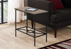 Monarch Specialties I 2075 Accent Table, Side, End, Narrow, Small, 2 Tier, Living Room, Bedroom, Metal, Laminate, Brown, Black, Contemporary, Modern - - Mounts For Less