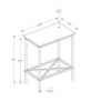 Monarch Specialties I 2078 Accent Table, Side, End, Narrow, Small, 2 Tier, Living Room, Bedroom, Metal, Laminate, Black, Contemporary, Modern - - Mounts For Less