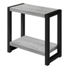 Monarch Specialties I 2082 Accent Table, Side, End, Narrow, Small, 2 Tier, Living Room, Bedroom, Metal, Laminate, Grey, Black, Contemporary, Modern - - Mounts For Less