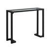 Monarch Specialties I 2106 Accent Table, Console, Entryway, Narrow, Sofa, Living Room, Bedroom, Metal, Tempered Glass, Black, Clear, Contemporary, Modern - - Mounts For Less