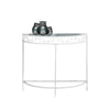 Monarch Specialties I 2112 Accent Table, Console, Entryway, Narrow, Sofa, Living Room, Bedroom, Metal, Tempered Glass, White, Clear, Contemporary, Modern - - Mounts For Less
