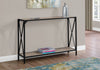 Monarch Specialties I 2125 Accent Table, Console, Entryway, Narrow, Sofa, Living Room, Bedroom, Metal, Laminate, Brown, Black, Contemporary, Modern - - Mounts For Less