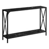 Monarch Specialties I 2126 Accent Table, Console, Entryway, Narrow, Sofa, Living Room, Bedroom, Metal, Laminate, Black Marble Look, Contemporary, Modern - - Mounts For Less