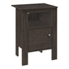 Monarch Specialties I 2145 Accent Table, Side, End, Nightstand, Lamp, Storage, Living Room, Bedroom, Laminate, Brown, Transitional - - Mounts For Less
