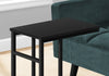 Monarch Specialties I 2170 Accent Table, C-shaped, End, Side, Snack, Living Room, Bedroom, Metal, Laminate, Black, Contemporary, Modern - - Mounts For Less