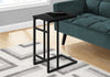 Monarch Specialties I 2170 Accent Table, C-shaped, End, Side, Snack, Living Room, Bedroom, Metal, Laminate, Black, Contemporary, Modern - - Mounts For Less