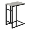 Monarch Specialties I 2171 Accent Table, C-shaped, End, Side, Snack, Living Room, Bedroom, Metal, Laminate, Grey, Black, Contemporary, Modern - - Mounts For Less