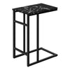 Monarch Specialties I 2174 Accent Table, C-shaped, End, Side, Snack, Living Room, Bedroom, Metal, Laminate, Black Marble Look, Contemporary, Modern - - Mounts For Less