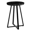 Monarch Specialties I 2179 Accent Table, Side, Round, End, Nightstand, Lamp, Living Room, Bedroom, Metal, Laminate, Black Marble Look, Contemporary, Modern - - Mounts For Less