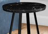 Monarch Specialties I 2179 Accent Table, Side, Round, End, Nightstand, Lamp, Living Room, Bedroom, Metal, Laminate, Black Marble Look, Contemporary, Modern - - Mounts For Less