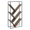 Monarch Specialties I 2201 Bookshelf, Bookcase, Etagere, 3 Tier, 60"h, Office, Bedroom, Metal, Laminate, Brown, Black, Contemporary, Modern - - Mounts For Less