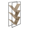 Monarch Specialties I 2201 Bookshelf, Bookcase, Etagere, 3 Tier, 60"h, Office, Bedroom, Metal, Laminate, Brown, Black, Contemporary, Modern - - Mounts For Less