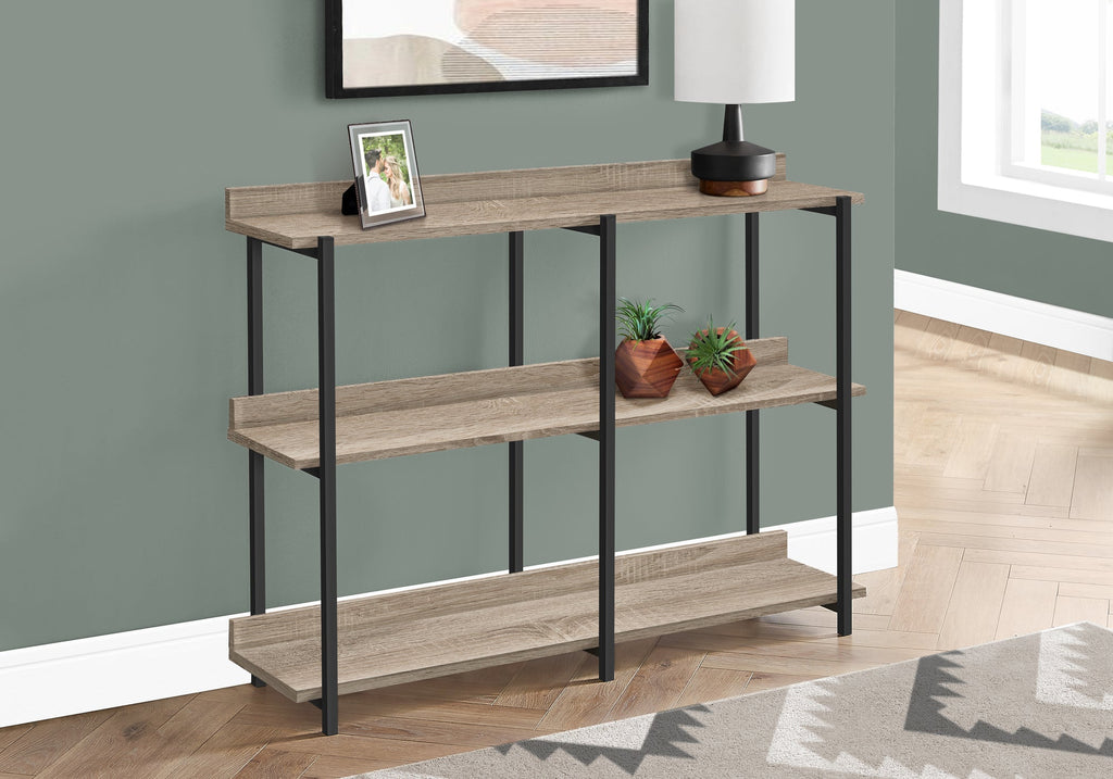 Monarch Specialties I 2218 Accent Table, Console, Entryway, Narrow, Sofa, Living Room, Bedroom, Metal, Laminate, Brown, Black, Contemporary, Modern - - Mounts For Less