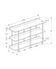 Monarch Specialties I 2222 Accent Table, Console, Entryway, Narrow, Sofa, Living Room, Bedroom, Metal, Laminate, Natural, White, Contemporary, Modern - - Mounts For Less