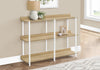Monarch Specialties I 2222 Accent Table, Console, Entryway, Narrow, Sofa, Living Room, Bedroom, Metal, Laminate, Natural, White, Contemporary, Modern - - Mounts For Less