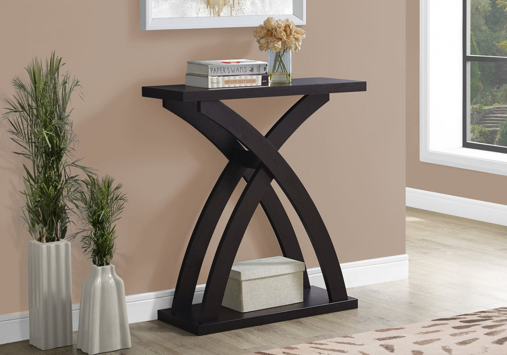 Monarch Specialties I 2408 Accent Table, Console, Entryway, Narrow, Sofa, Living Room, Bedroom, Laminate, Brown, Contemporary, Modern - - Mounts For Less