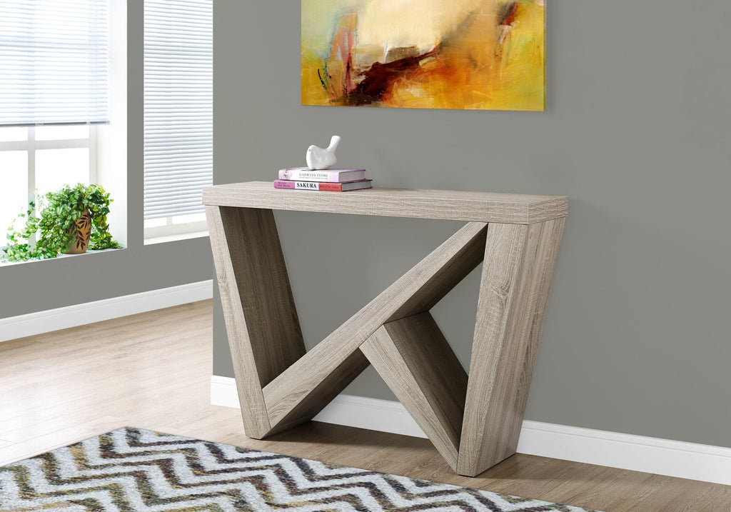 Monarch Specialties I 2435 Accent Table, Console, Entryway, Narrow, Sofa, Living Room, Bedroom, Laminate, Brown, Contemporary, Modern - - Mounts For Less