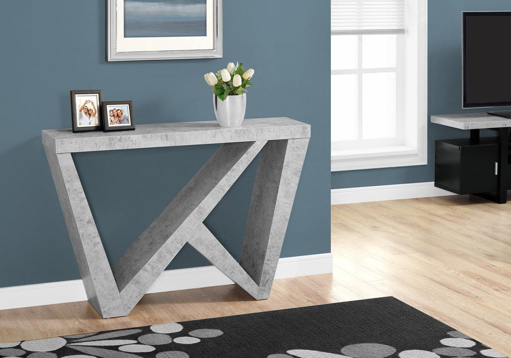 Monarch Specialties I 2436 Accent Table, Console, Entryway, Narrow, Sofa, Living Room, Bedroom, Laminate, Grey, Contemporary, Modern - - Mounts For Less