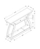 Monarch Specialties I 2438 Accent Table, Console, Entryway, Narrow, Sofa, Living Room, Bedroom, Laminate, White, Contemporary, Modern - - Mounts For Less
