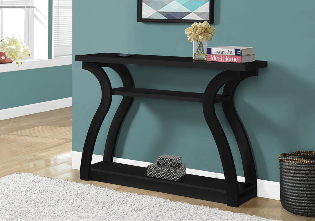Monarch Specialties I 2439 Accent Table, Console, Entryway, Narrow, Sofa, Living Room, Bedroom, Laminate, Black, Contemporary, Modern - - Mounts For Less