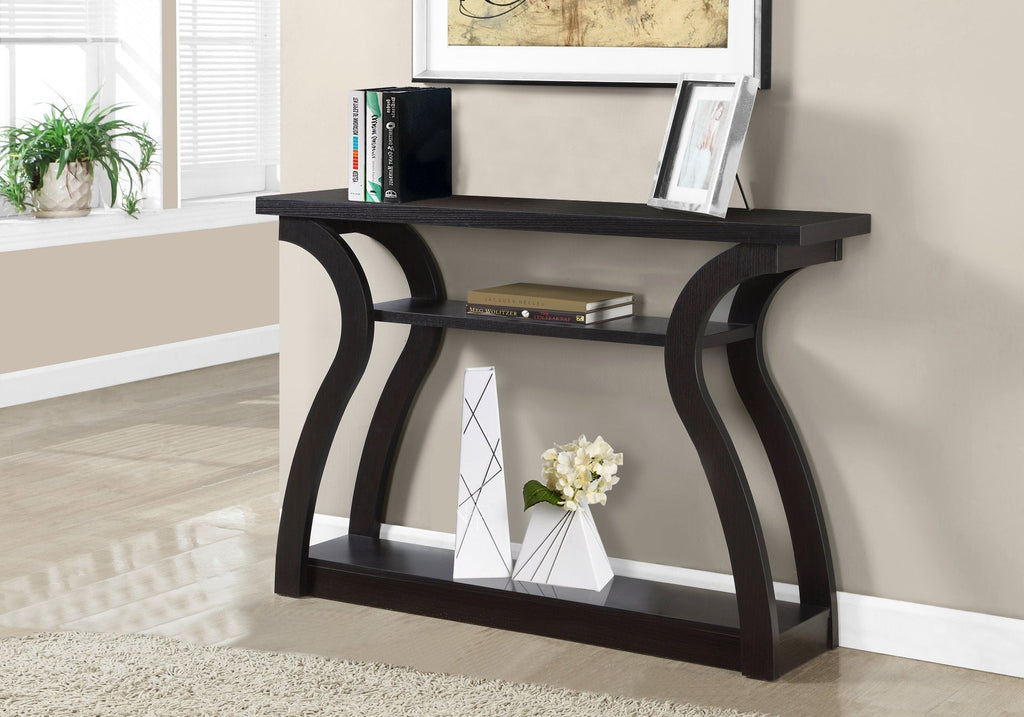 Monarch Specialties I 2445 Accent Table, Console, Entryway, Narrow, Sofa, Living Room, Bedroom, Laminate, Brown, Contemporary, Modern - - Mounts For Less