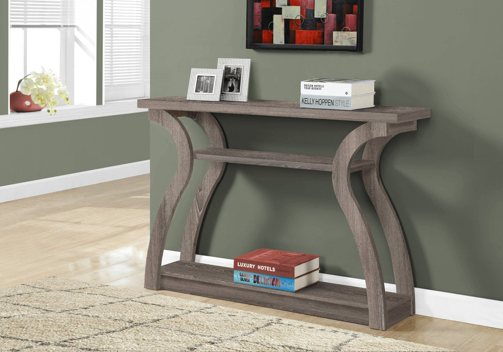 Monarch Specialties I 2446 Accent Table, Console, Entryway, Narrow, Sofa, Living Room, Bedroom, Laminate, Brown, Contemporary, Modern - - Mounts For Less