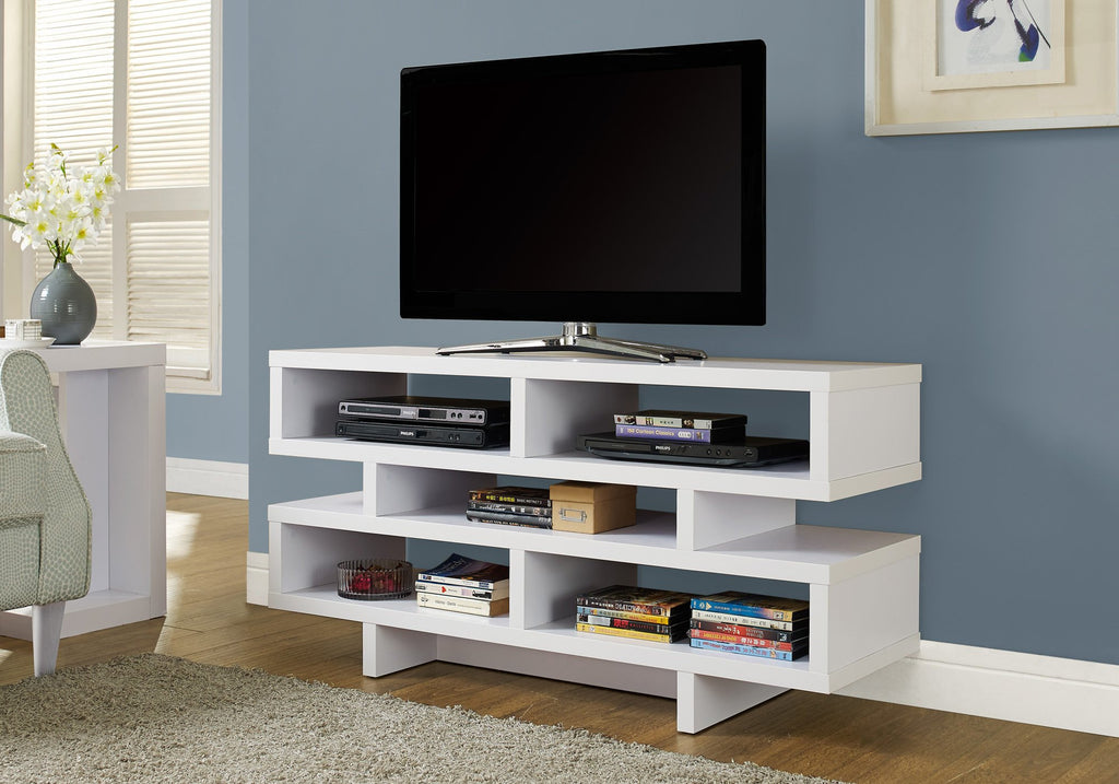Monarch Specialties I 2461 Tv Stand - 48"L / White - - Mounts For Less