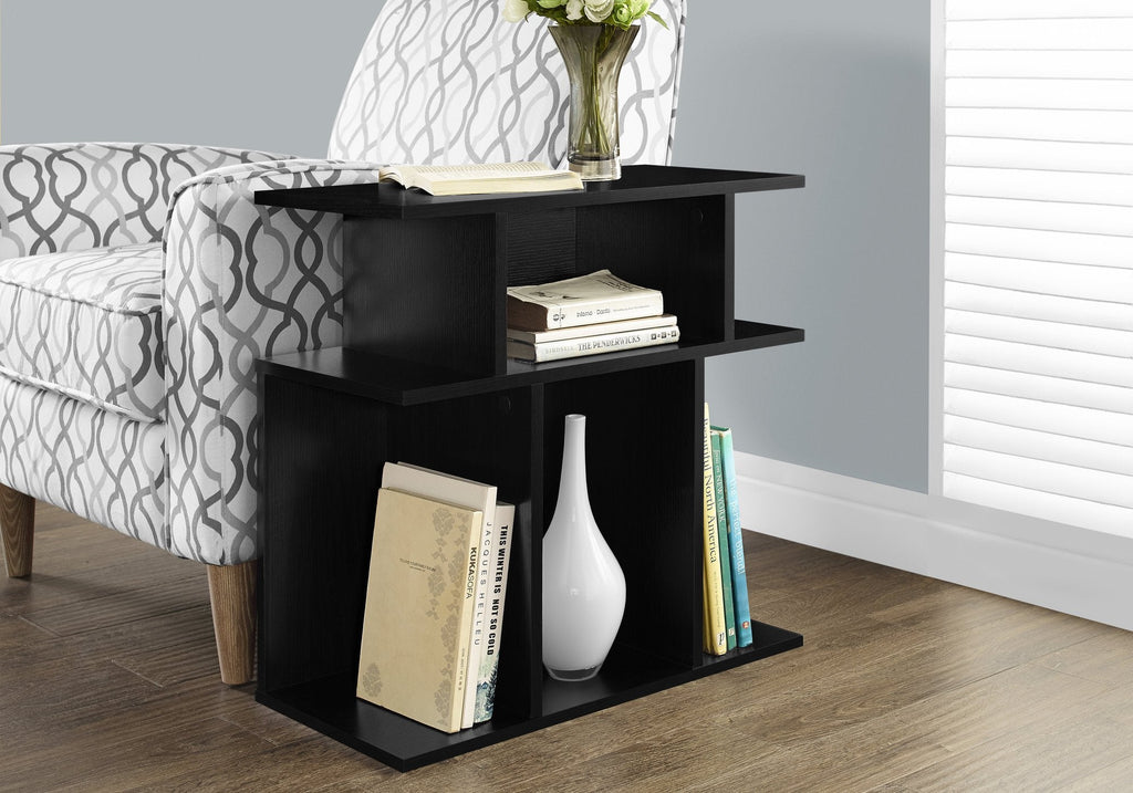 Monarch Specialties I 2473 Accent Table, Side, End, Nightstand, Lamp, Living Room, Bedroom, Laminate, Black, Contemporary, Modern - - Mounts For Less