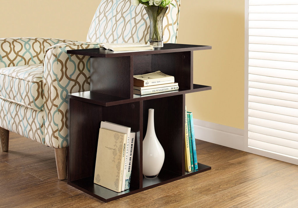 Monarch Specialties I 2474 Accent Table, Side, End, Nightstand, Lamp, Living Room, Bedroom, Laminate, Brown, Contemporary, Modern - - Mounts For Less