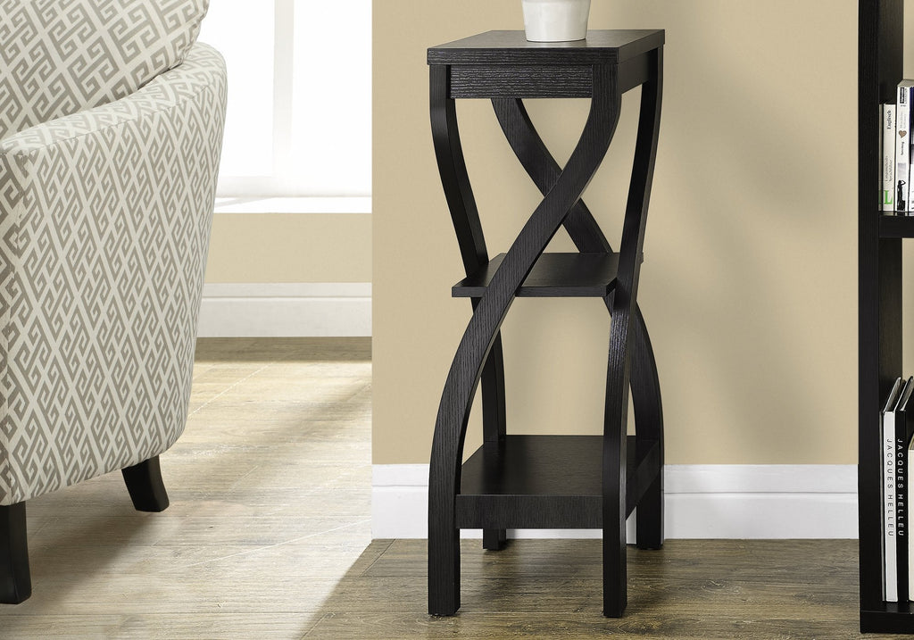 Monarch Specialties I 2478 Accent Table, Side, End, Plant Stand, Square, Living Room, Bedroom, Laminate, Brown, Contemporary, Modern - - Mounts For Less
