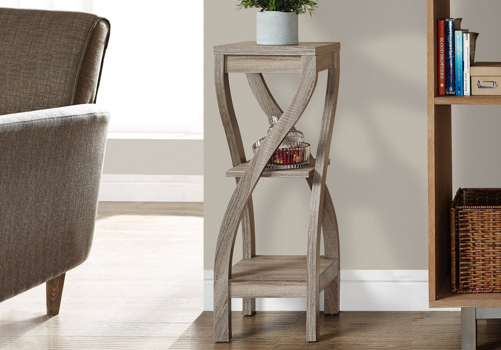 Monarch Specialties I 2480 Accent Table, Side, End, Plant Stand, Square, Living Room, Bedroom, Laminate, Brown, Contemporary, Modern - - Mounts For Less