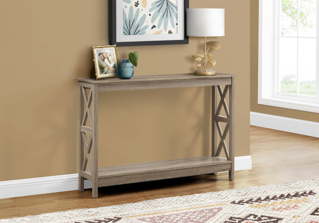 Monarch Specialties I 2791 Accent Table, Console, Entryway, Narrow, Sofa, Living Room, Bedroom, Laminate, Brown, Contemporary, Modern - - Mounts For Less