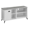 Monarch Specialties I 2840 Tv Stand, 48 Inch, Console, Media Entertainment Center, Storage Cabinet, Living Room, Bedroom, Laminate, Metal, Grey, White, Contemporary, Modern - - Mounts For Less